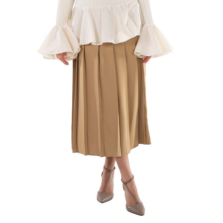 Large Pleated Midi Skirt