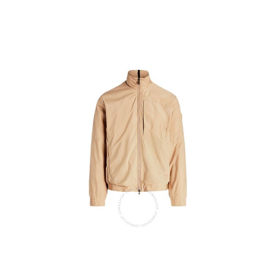 Polo Ralph Lauren Lined Windbreaker Packable Bomber Jacket In Beige