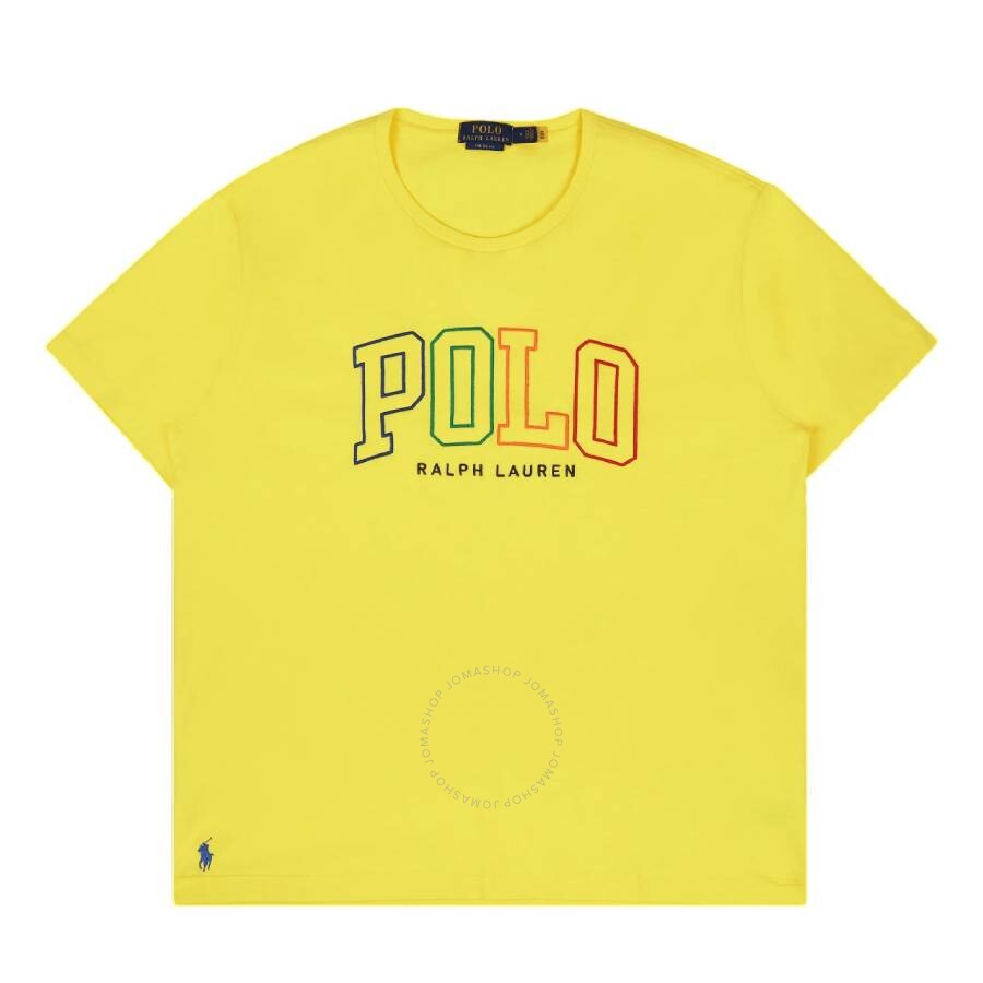 Polo Ralph Lauren Logo Cotton Jersey T-shirt In Yellow
