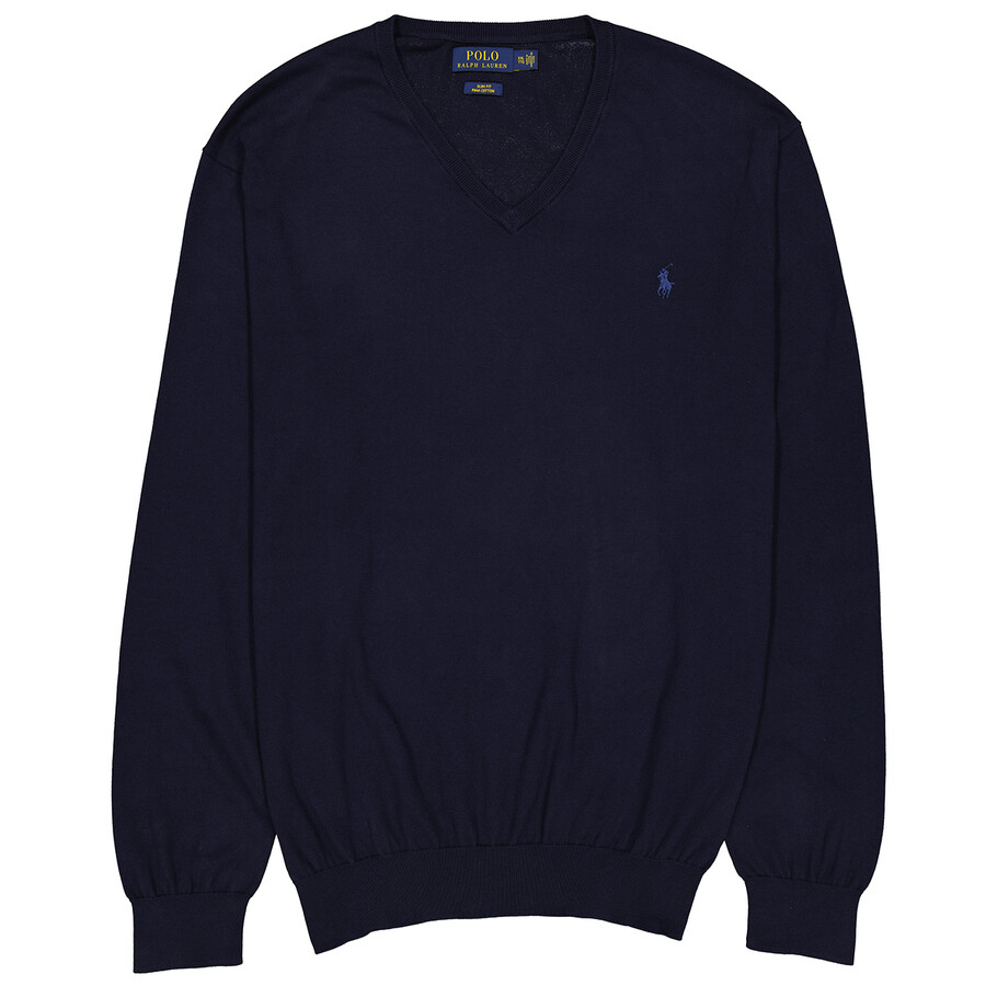 Logo Embroidered V-Neck Jumper