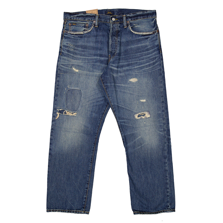 Logo Patch Straight-Leg Jeans