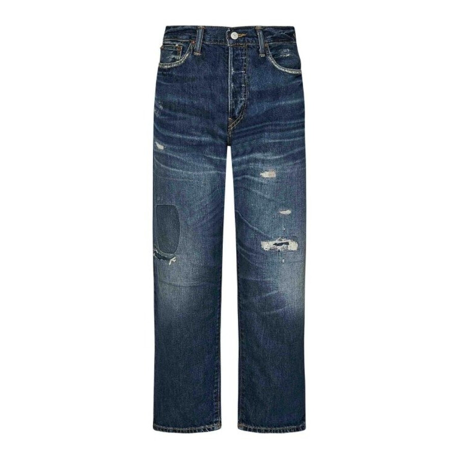 Logo Patch Straight-Leg Jeans