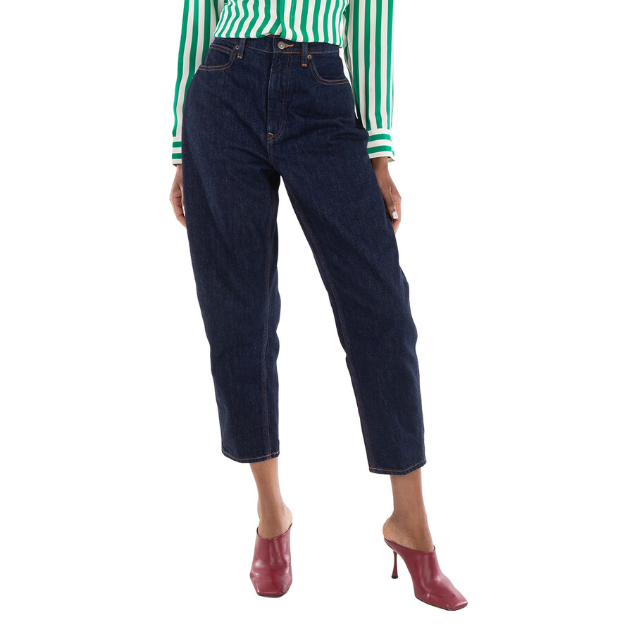 Logo-Patch Cotton Denim Jeans