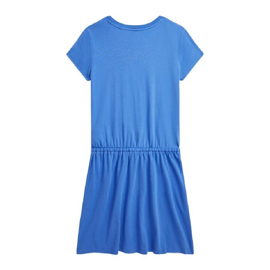 Polo Ralph Lauren Logo-print Cotton Dress In Blue