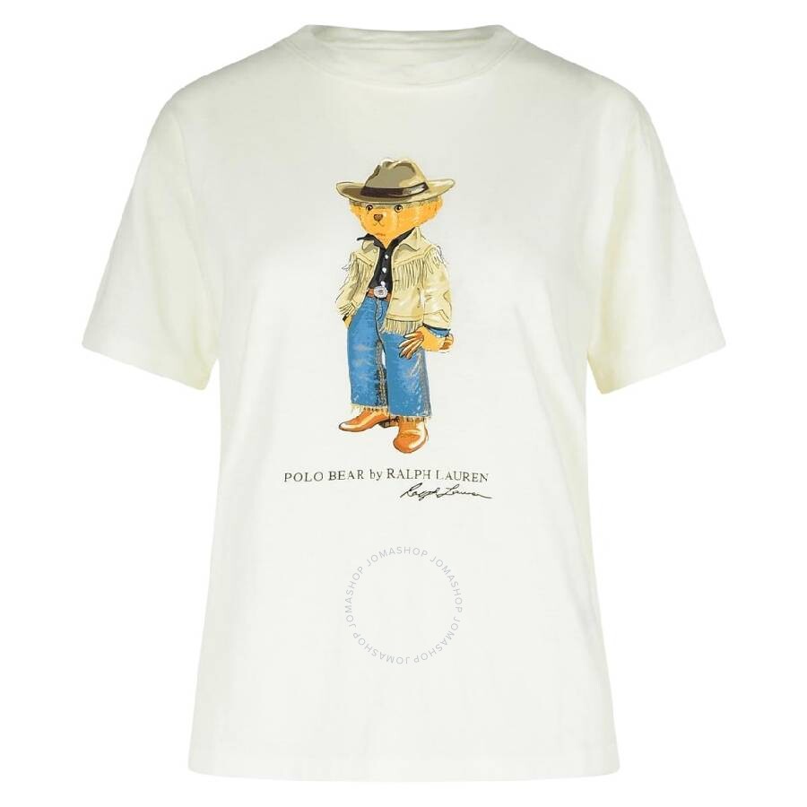 Polo Ralph Lauren Logo-print Crew Neck Cotton T-shirt In White