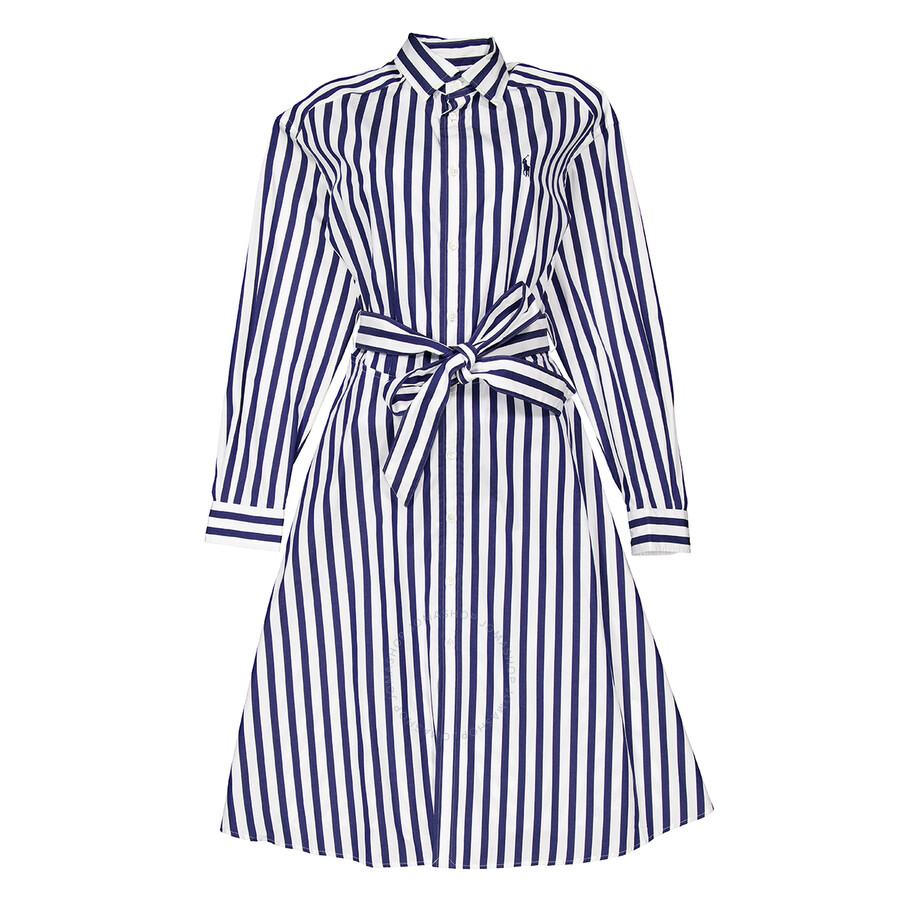 Polo Ralph Lauren Ls Ela Dr-long Sleeve-day Dress In Blue