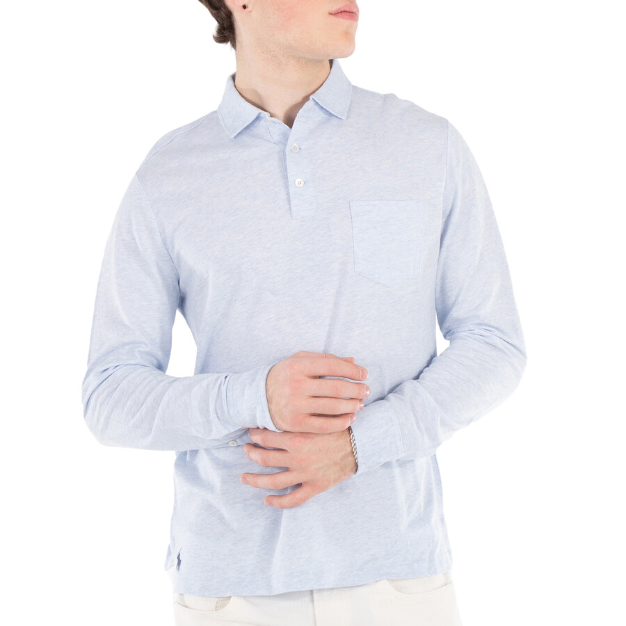 Long-Sleeve Cotton Polo Shirt