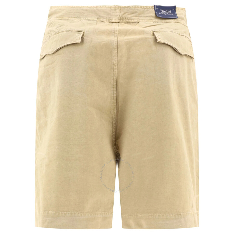 Polo Ralph Lauren Aviator Style Shorts With Pockets And Loops In Beige