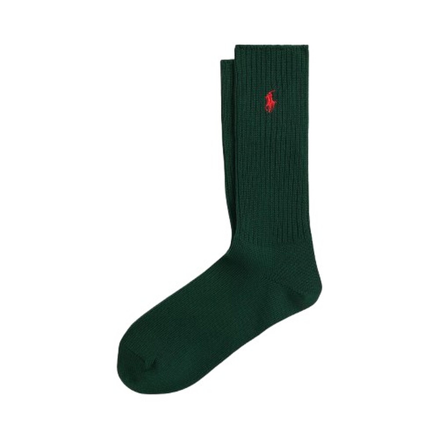 Polo Ralph Lauren Men's Dark Green Cotton-Blend Crew Socks