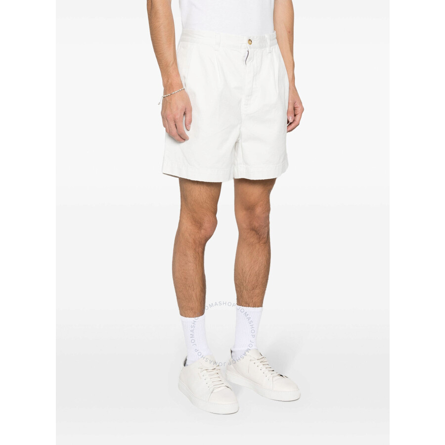 Polo Ralph Lauren Logo-patch Twill Shorts In White