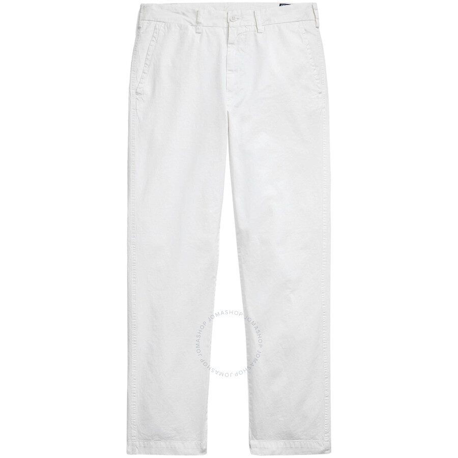 Polo Ralph Lauren Mid-rise Straight-leg Trousers In White