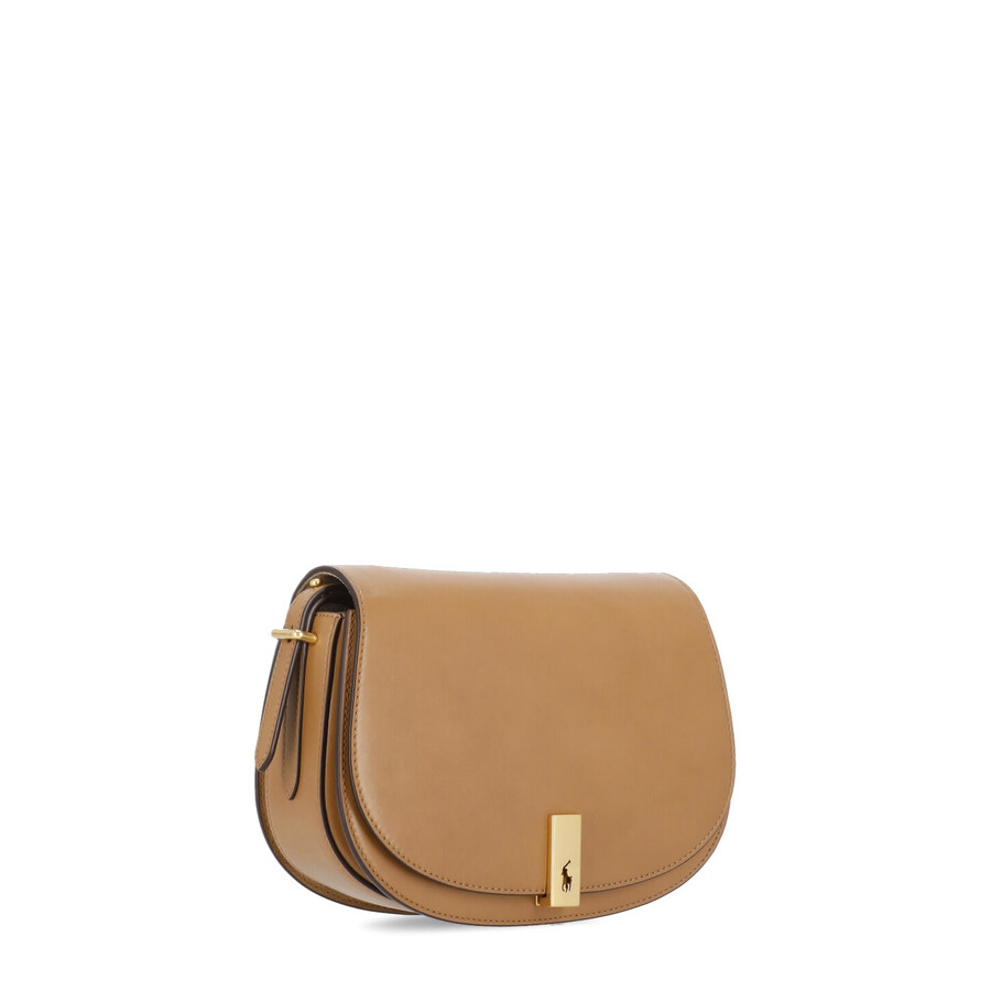 Polo Ralph Lauren Mini Saddle Shoulder Bag In Brown