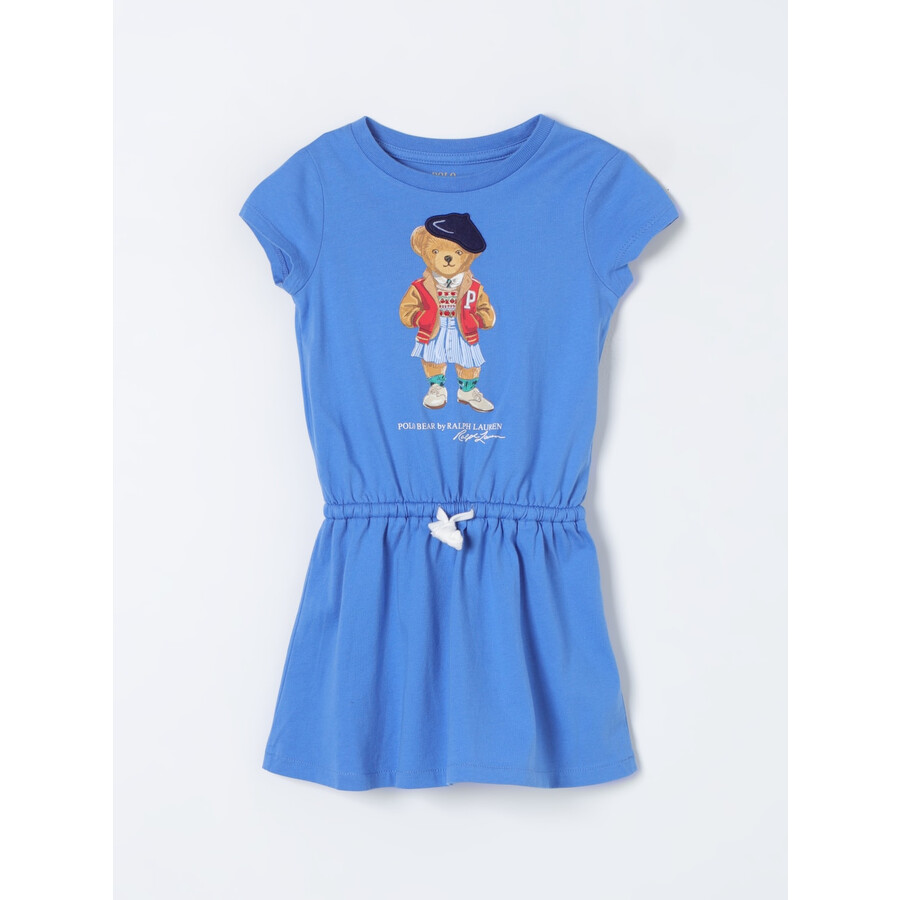 New England Blue Polo Bear Jersey Tee Dress