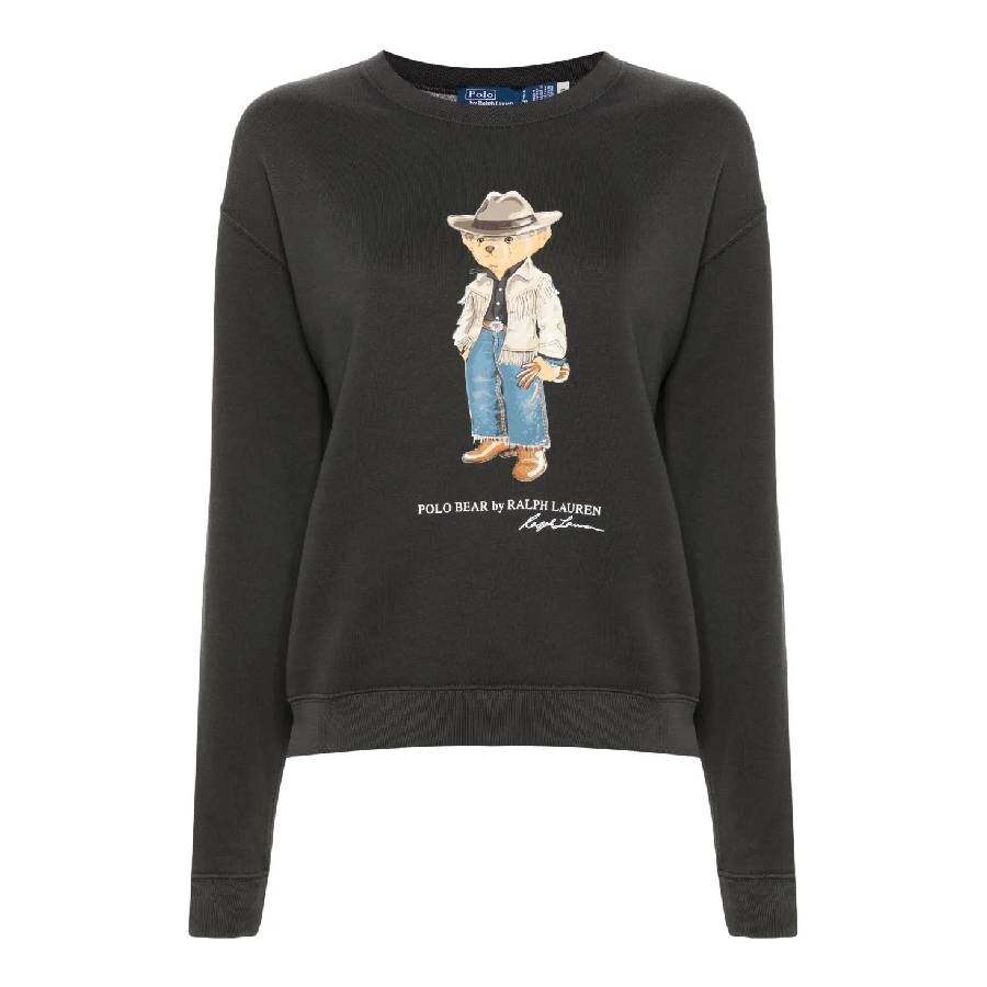 Polo Bear Motif Long Sleeve Sweatshirt