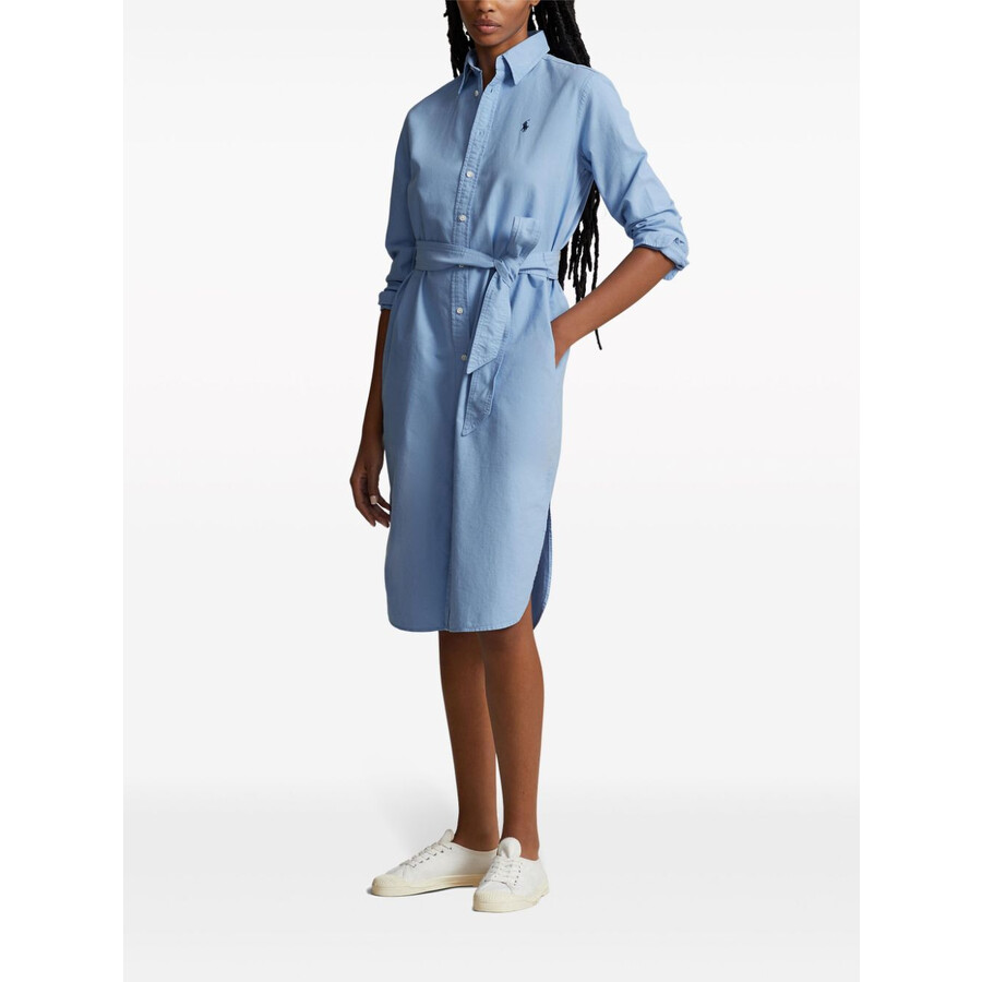 Polo Ralph Lauren Polo Pony Cotton Dress In Blue
