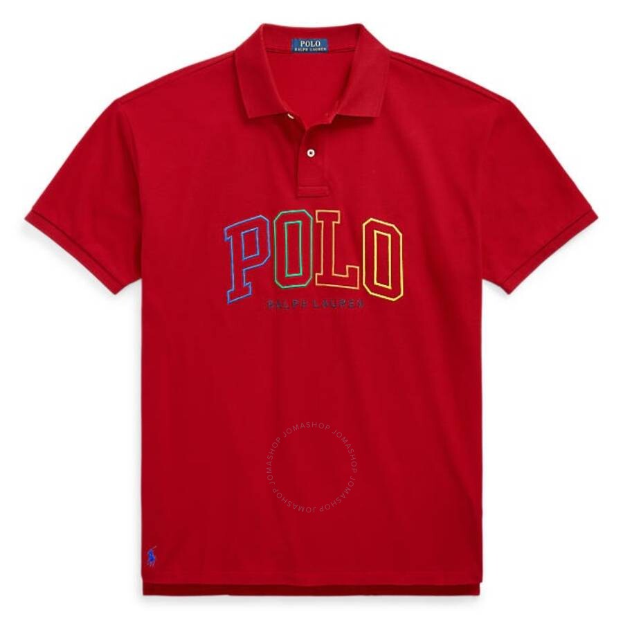 Polo Ralph Lauren Logo-lettering Polo Shirt In Red