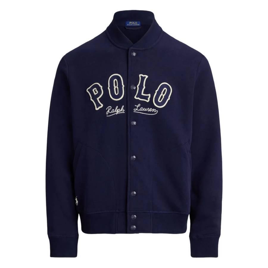 Polo Ralph Lauren Rl Fleece Western-logo Jacket In ["blue"]