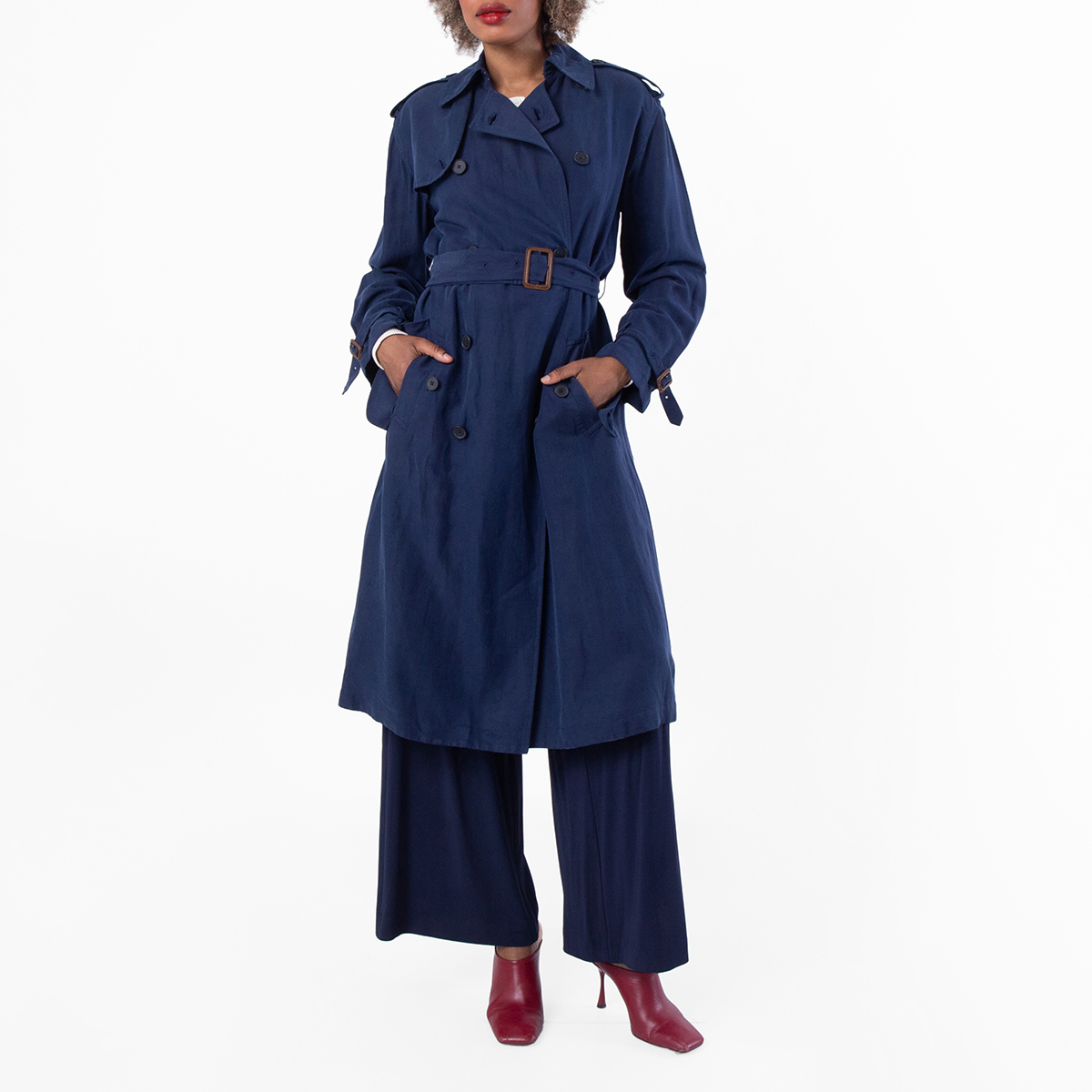 Polo Ralph Lauren Lightweight Silk-Blend Trench Coat, Size Medium