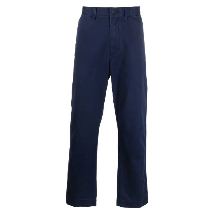 Straight-Leg Cotton Trousers