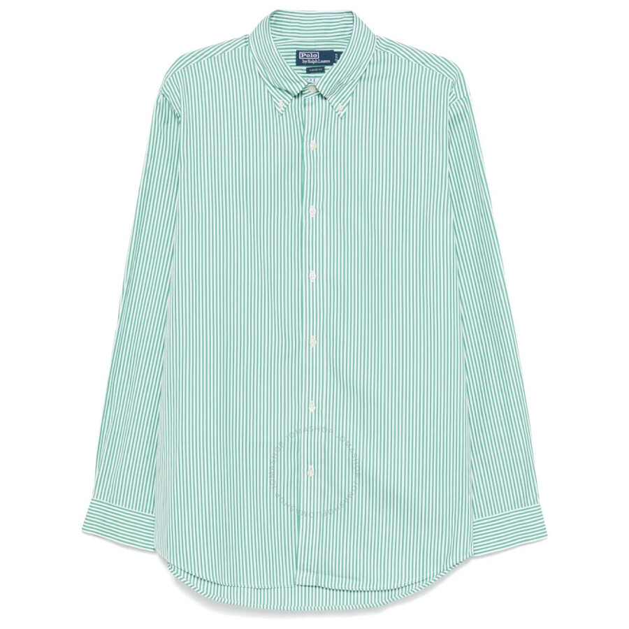 Polo Ralph Lauren Stripe Pattern Cotton Shirt In White