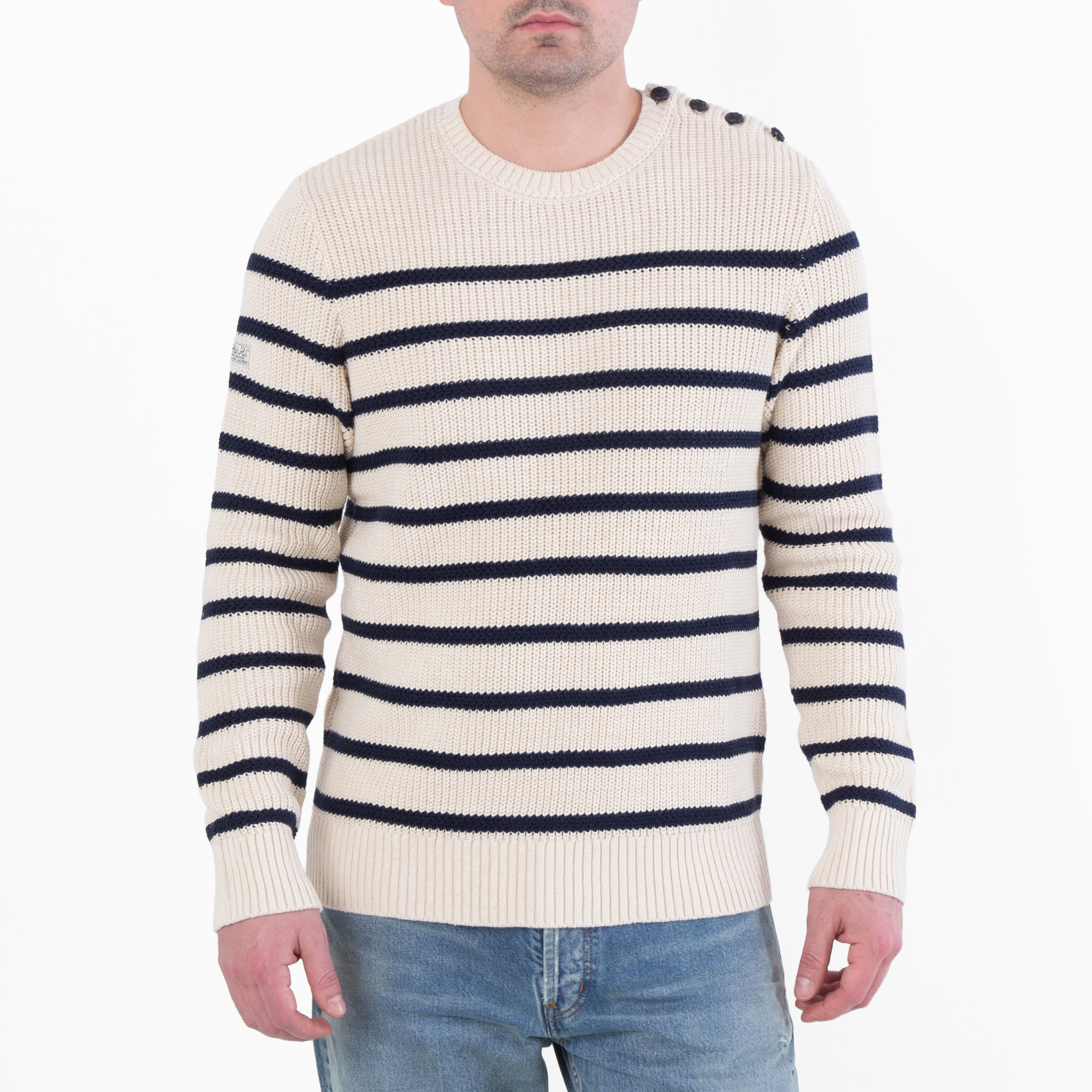 トップス POLO RALPH LAUREN Polo Ralph Lauren Striped Cotton Linen Sweater, Size Small