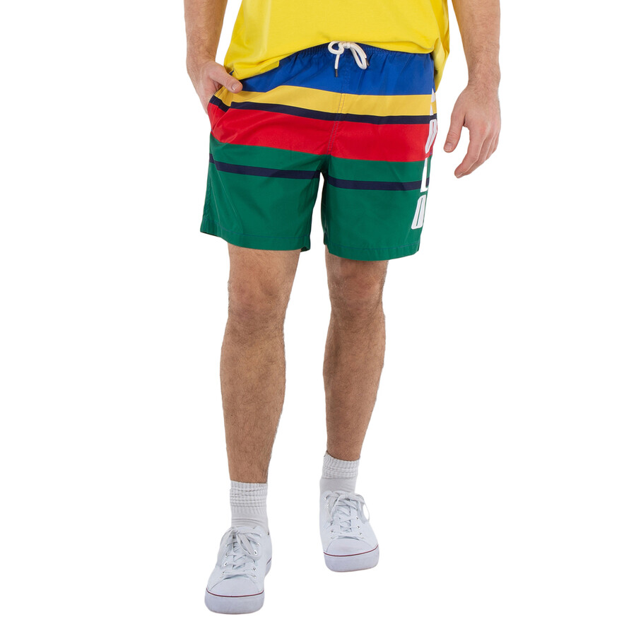 Striped Traveler Swim Trunks