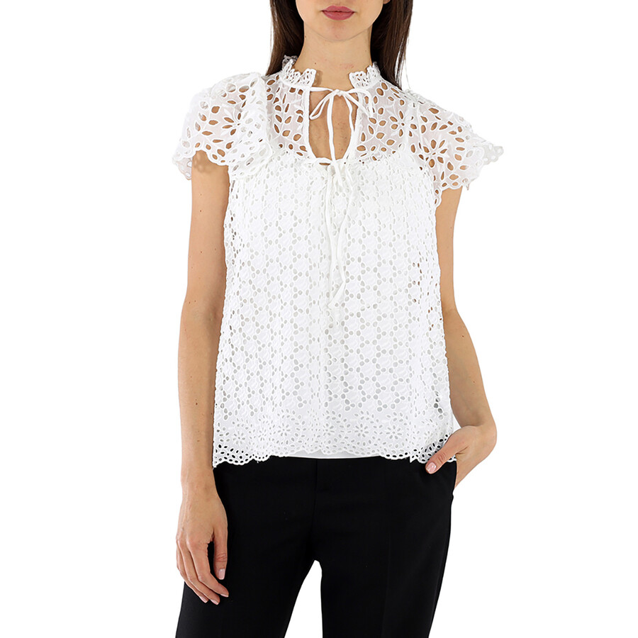 White Broderie Anglaise Blouse