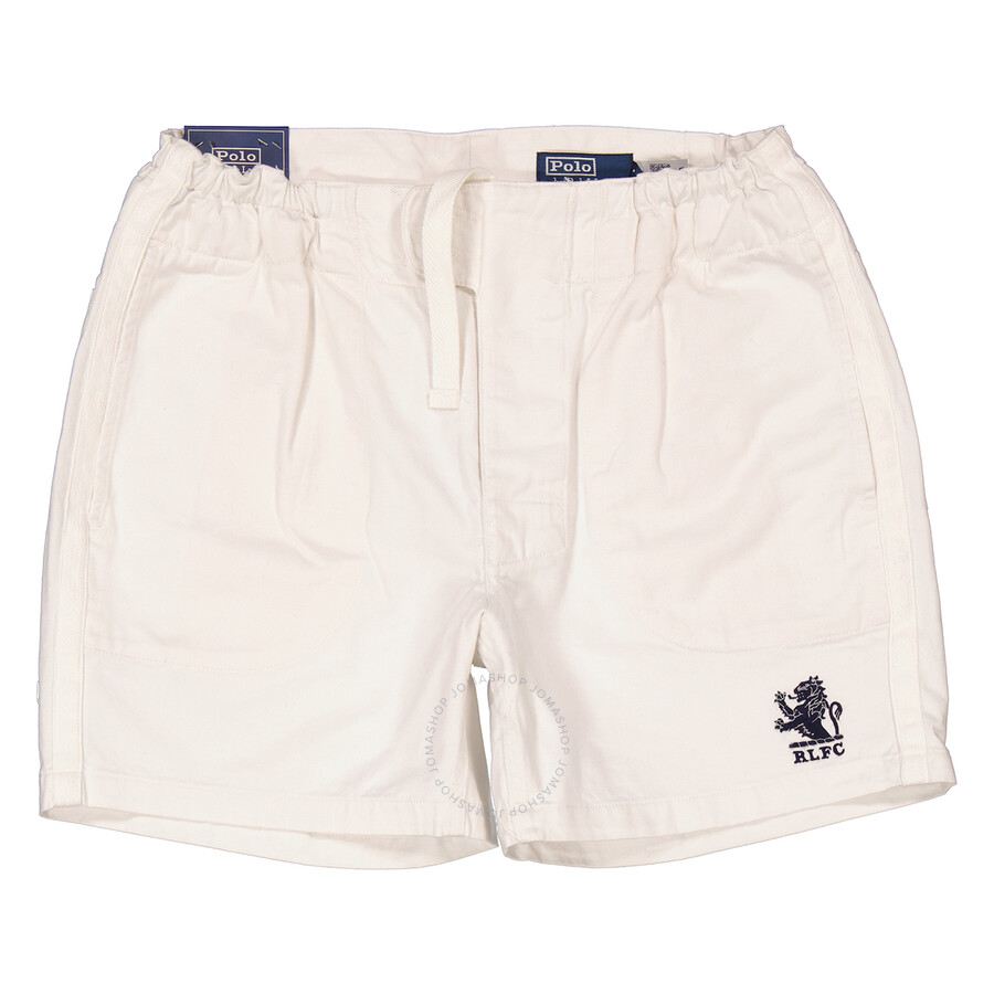 POLO RALPH LAUREN POLO RALPH LAUREN WHITE TWILL RUGBY SHORTS