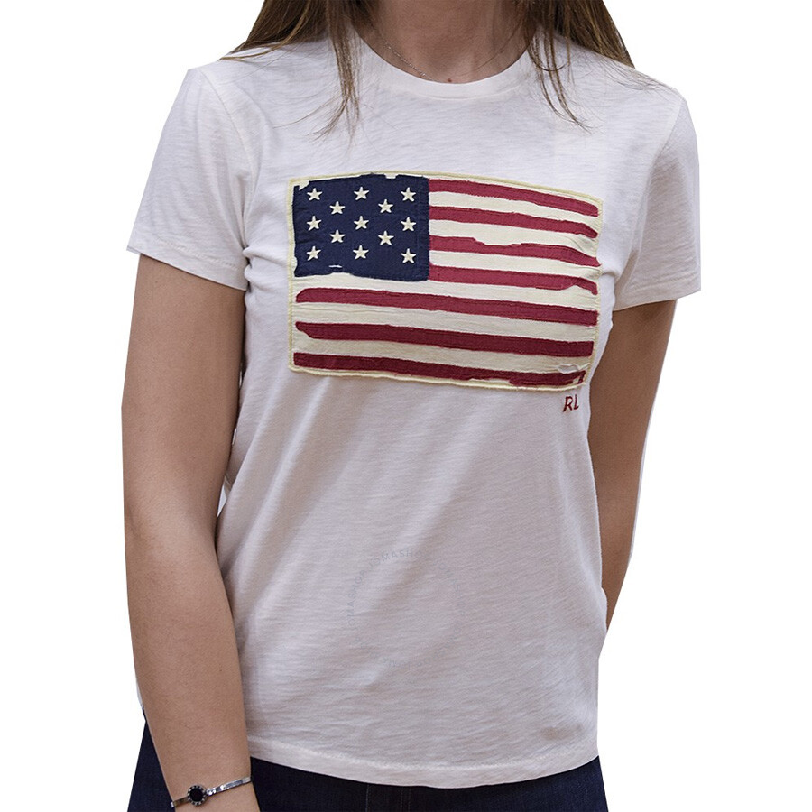 Womens Cotton Flag Graphic Tee