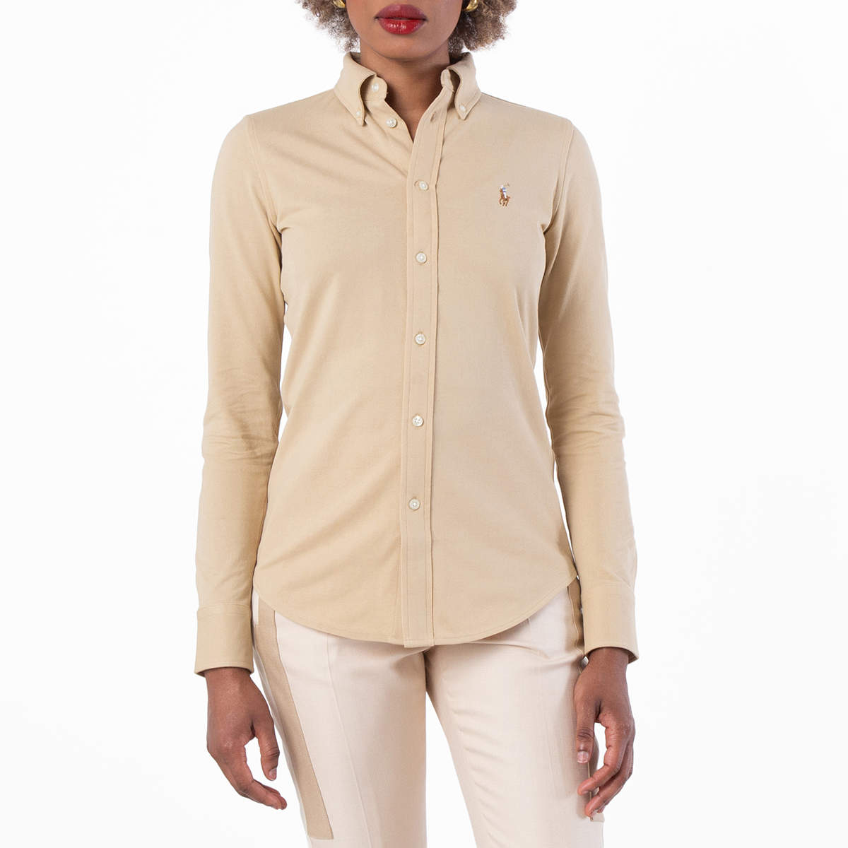 Polo Ralph Lauren Womens Logo Embroidered Cotton Shirt, Size X