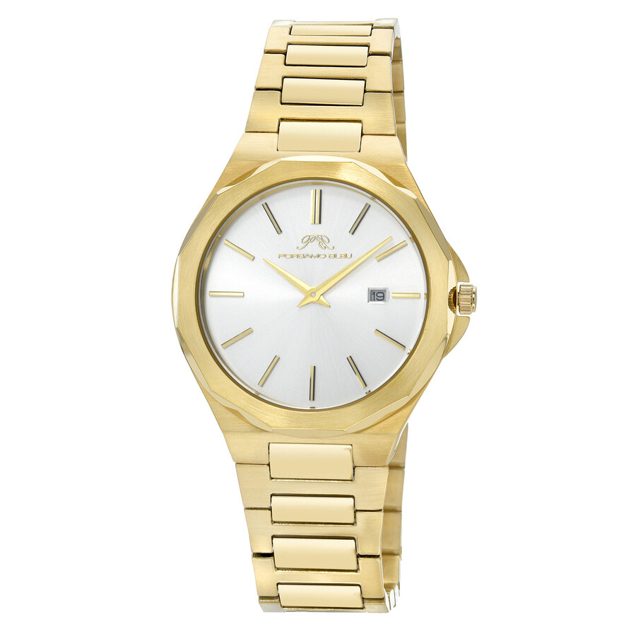 Porsamo Bleu Alexander White Dial Men's Watch 1231bals In Gold / Silver / White
