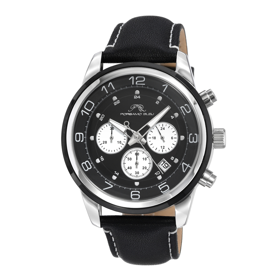 Porsamo Bleu Arthur Chronograph Quartz Black Dial Men's Watch 1091AARL