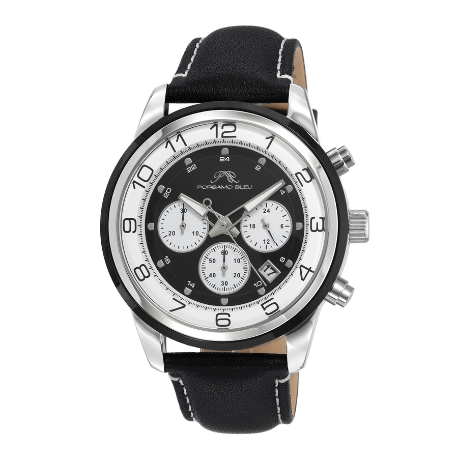 Porsamo Bleu Arthur Chronograph Quartz Black Dial Men's Watch 1091BARL