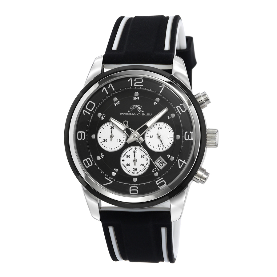 Porsamo Bleu Arthur Chronograph Quartz Black Dial Men's Watch 1092AARR