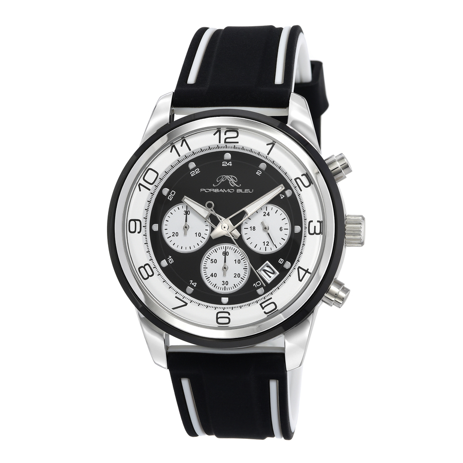 Porsamo Bleu Arthur Chronograph Quartz Black Dial Men's Watch 1092BARR