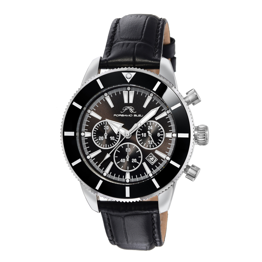 Porsamo Bleu Brandon Chronograph Quartz Black Dial Men's Watch 1012ABRL