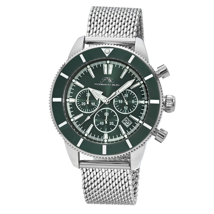 Porsamo Bleu Brandon Chronograph Quartz Green Dial Men's Watch 1011EBRS