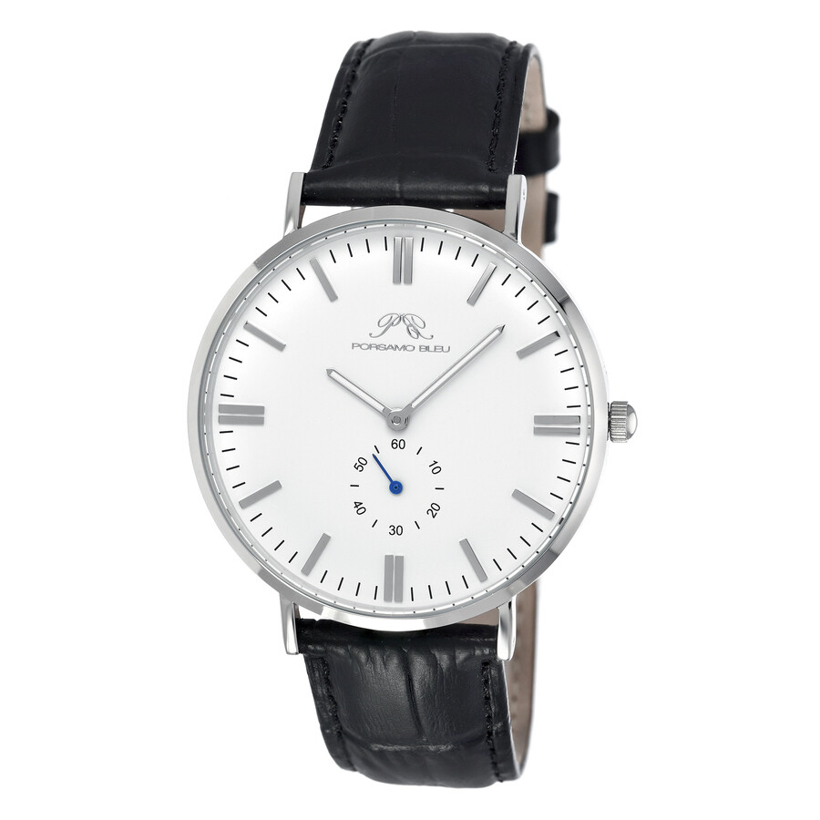 Porsamo Bleu Henry Quartz White Dial Men's Watch 841AHEL 841AHEL  819179026922 - Watches - Jomashop