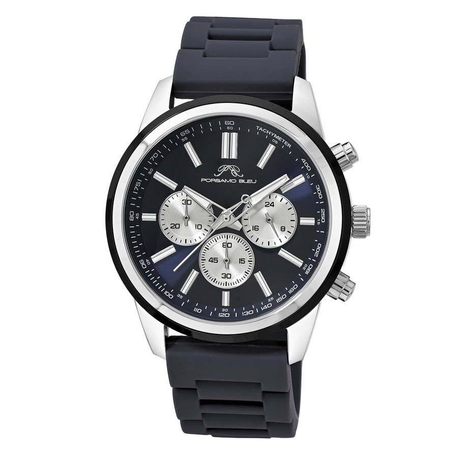 Porsamo Bleu Logan Chronograph Quartz Black Dial Men's Watch 1451BLOR