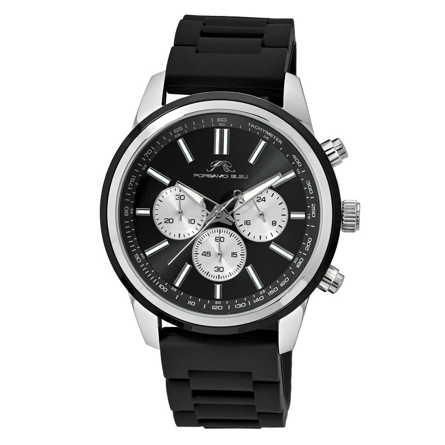 Porsamo Bleu Logan Chronograph Quartz Black Dial Men's Watch 1451DLOR