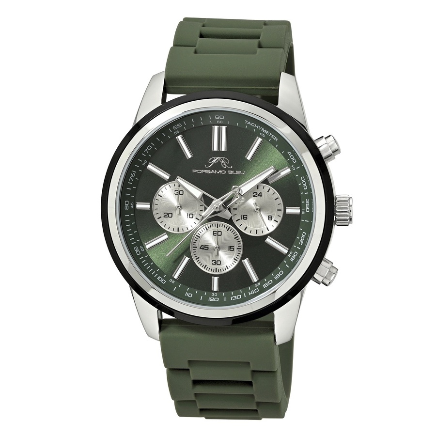 Porsamo Bleu Logan Chronograph Quartz Green Dial Men's Watch 1451CLOR