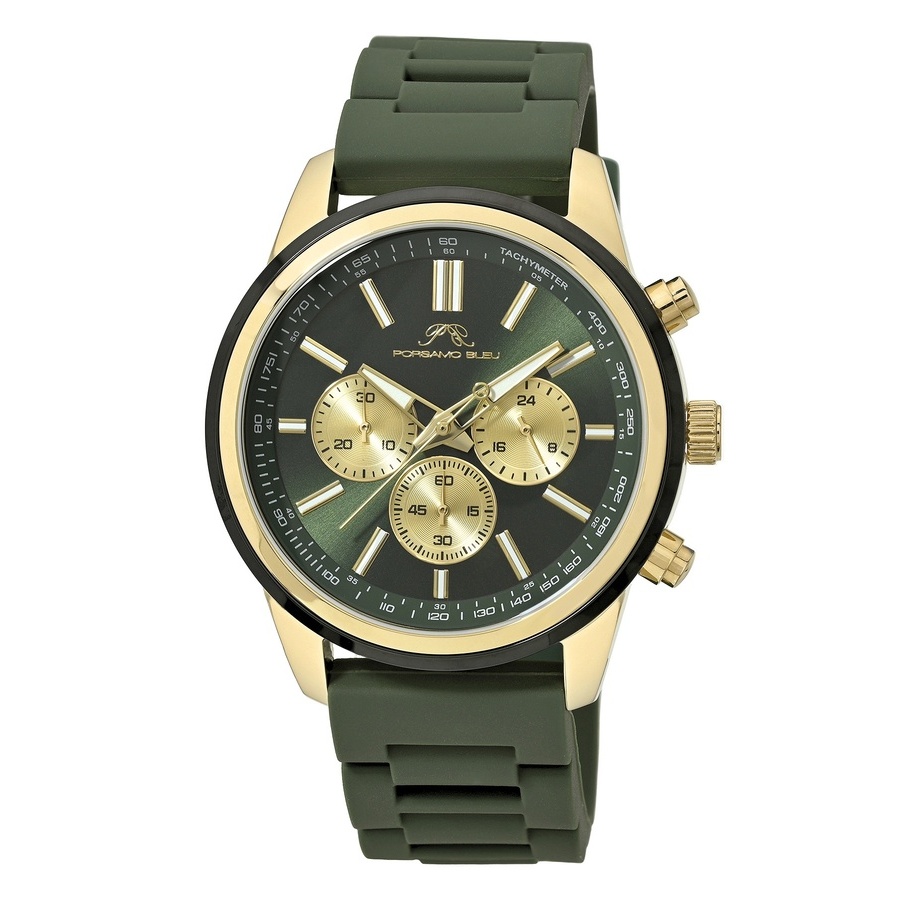 Porsamo Bleu Logan Chronograph Quartz Green Dial Men's Watch 1451ELOR