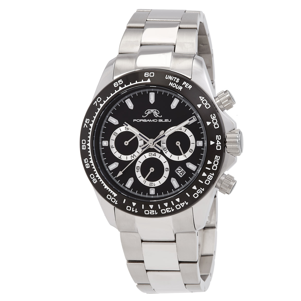 Porsamo Bleu Preston Chronograph Quartz Black Dial Men's Watch 1032BPRS
