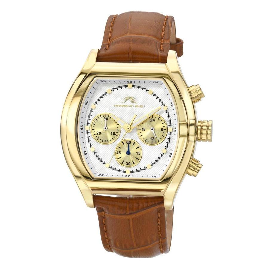 Porsamo Bleu Roman Chronograph Quartz White Dial Men's Watch 1292DROL