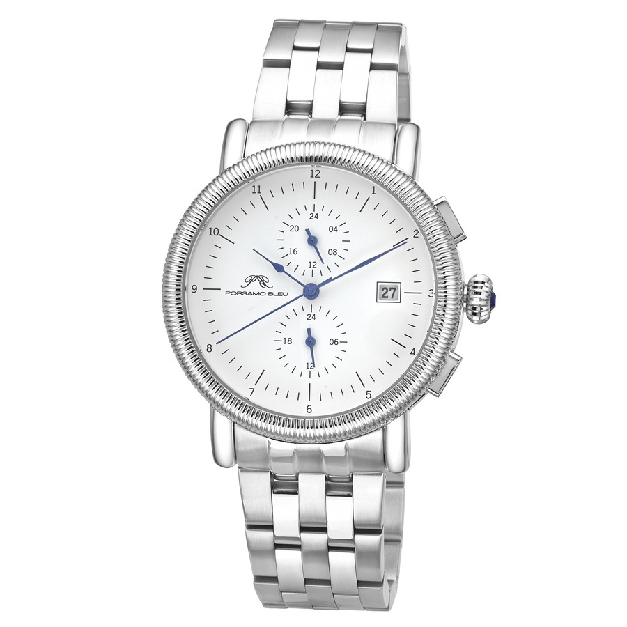 Porsamo Bleu Valor Multi-Function Quartz White Dial Men's Watch 1381AVAS