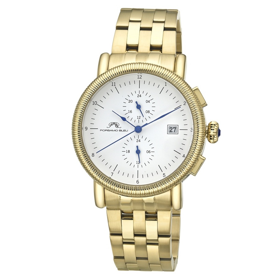 Porsamo Bleu Valor Multi-Function White Dial Men's Watch 1381BVAS