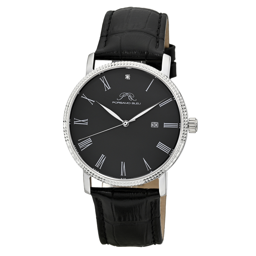 Porsamo Bleu Veritas 1 Quartz Black Dial Men's Watch 1361FVEL