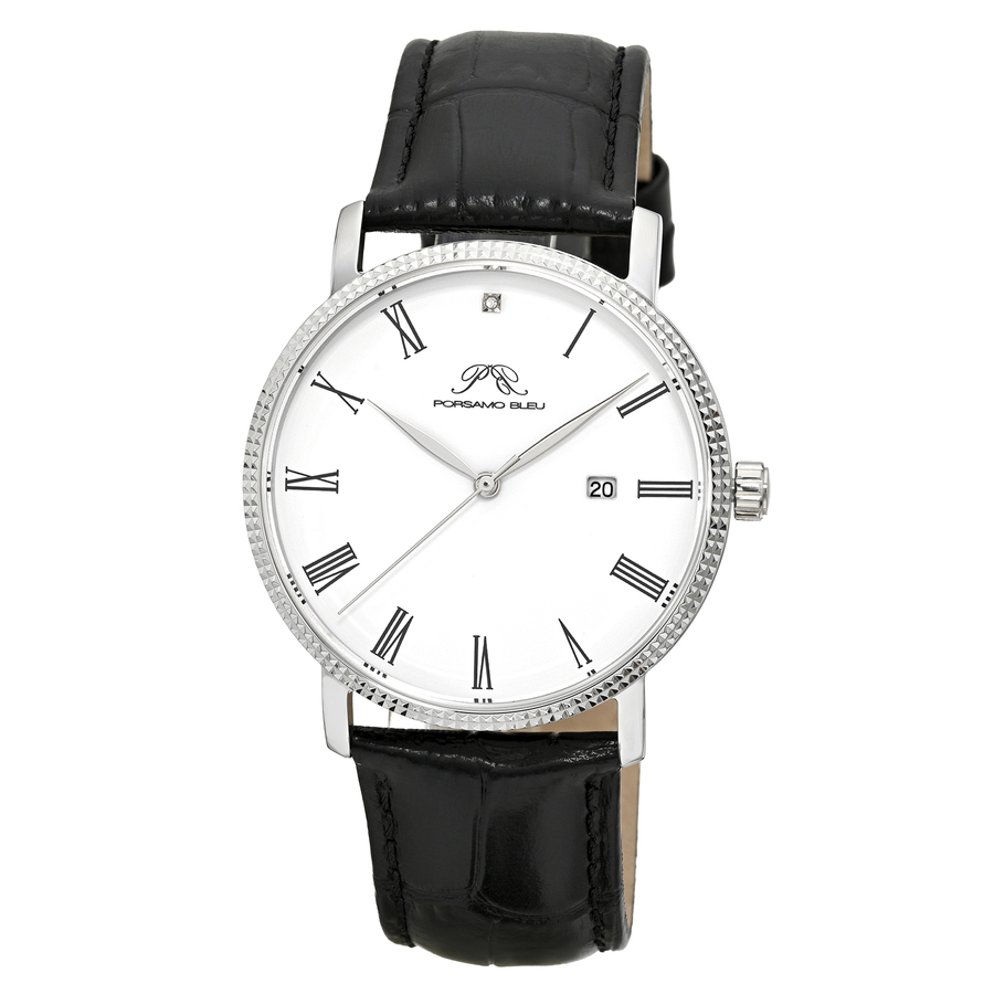 Porsamo Bleu Veritas 1 Quartz White Dial Men's Watch 1361AVEL
