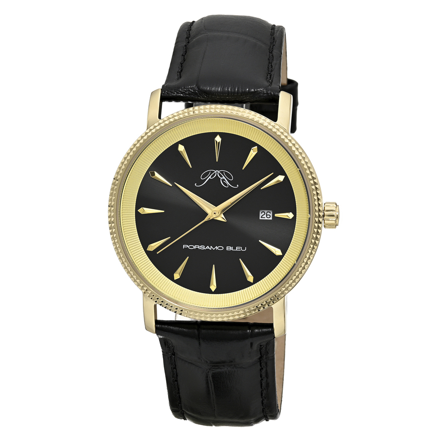 Porsamo Bleu Veritas 2 Quartz Black Dial Men's Watch 1362EVEL