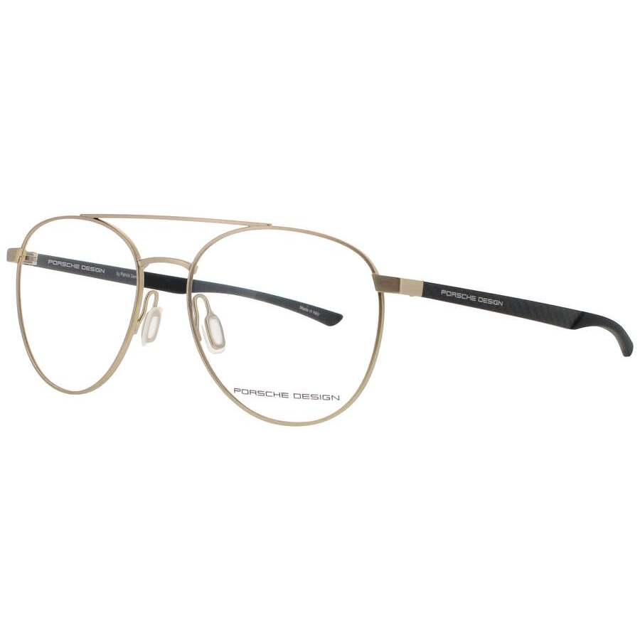 Porsche Design Unisex Gold Tone Rectangular Eyeglass Frames P8754